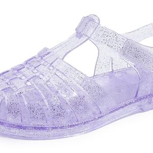 Kids Glitter Jelly Sandals - Purple